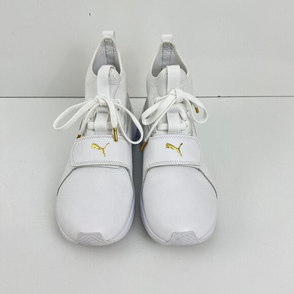 Puma Phenom Lux White Leather High Tops Womens Size 7.5 M - Picture 2 of 10